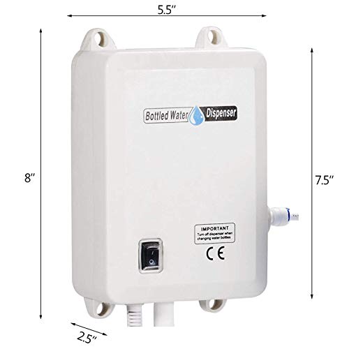 VEVOR Sistema de Agua Embotellada 30 PSI Bomba de Agua Embotellada de 1 Galón Bomba de Dispensador de Agua Embotellada Dispensador de Agua Eléctrica Sistema de Agua Embotellada Botella de Bomba