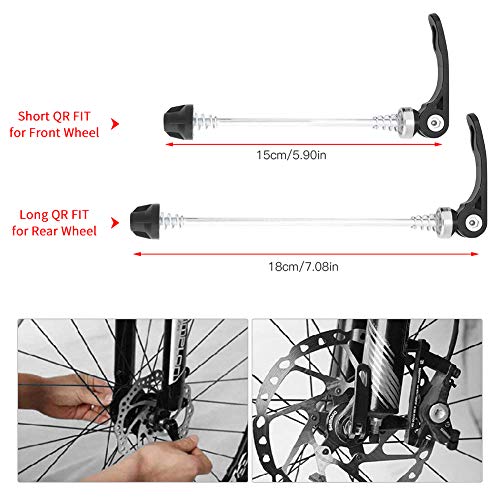 VGEBY Cubo de Rueda Ejes Delanteros y Traseros Broche de Liberación Rápida Palanca de Pernos para Bicicleta de Montaña Carretera Montaña