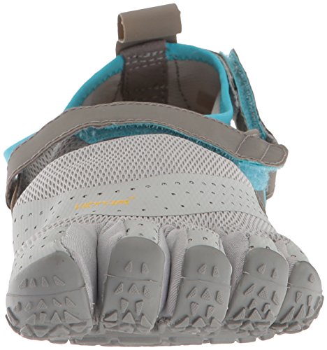 Vibram Fivefingers V-Aqua, Zapatillas Impermeables Mujer, Gris (Grey/Blue Grey/Blue), 39 EU