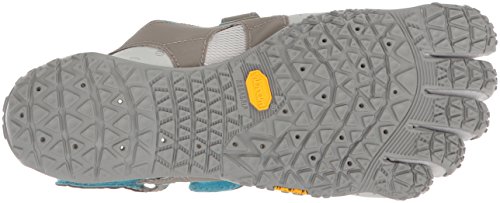 Vibram Fivefingers V-Aqua, Zapatillas Impermeables Mujer, Gris (Grey/Blue Grey/Blue), 39 EU