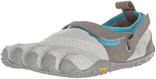 Vibram Fivefingers V-Aqua, Zapatillas Impermeables Mujer, Gris (Grey/Blue Grey/Blue), 39 EU