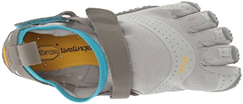 Vibram Fivefingers V-Aqua, Zapatillas Impermeables Mujer, Gris (Grey/Blue Grey/Blue), 39 EU