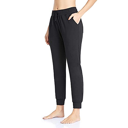 Vimbloom Pantalón Chándal Mujer Pantalones Deportivos Largos Pantalones Jogging Algodón Elastica con Bolsillos para Correr Jogger Casual Fitness VI946（Negro，XL