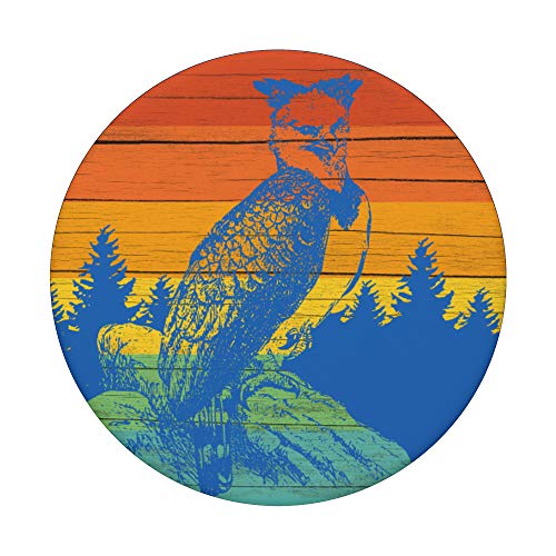 Vintage Retro Harpy Eagle 60s y 70s PopSockets PopGrip Intercambiable