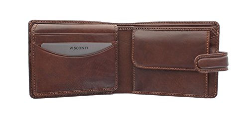 Visconti Colección Tuscany FILIPO Cartera de Cuero con Protección RFID TSC48 Canela