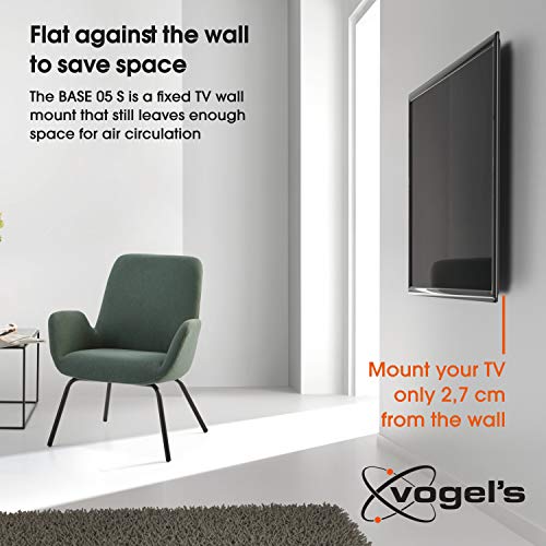 Vogel's BASE 05 S Soporte de pared para TV, Fijo, Para televisores de entre 19-43 pulgadas (48-109 cm), VESA Máx. 200x200, Carga Máx. 20 kg, Certificación TÜV