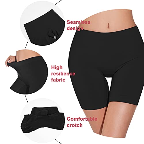 Voqeen Bragas de Mujer sin Costuras Bragas básicas Shorts Braguitas Short De Seguridad Shorts de Anti Rozaduras Calzoncillos (B, S)