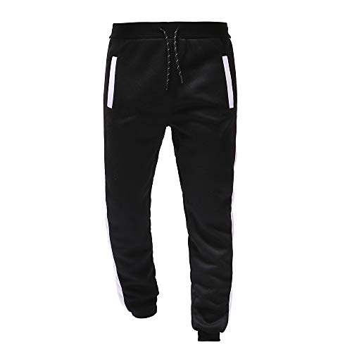 VPASS Pantalones para Hombre,Pantalones Casuales Moda Deportivos Patchwork Pants Jogging Pantalon Fitness Gym Slim Fit Pantalones Largos Pantalones Ropa de Hombre Pantalones de Trekking