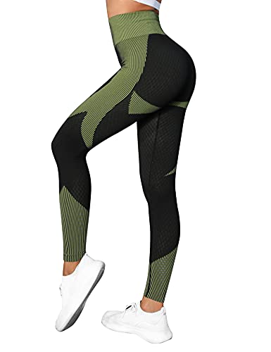 Wayleb Leggins Push Up Mujer Mallas Deporte Suave Leggins Deportivos Yoga Leggings Alta Cintura Elásticos Sin Costuras Mallas para Pilates Gimnasio