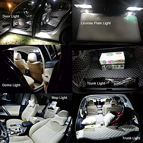 WDTZNP Kit de luz de Lectura de Mapa de Domo Interior LED Canbus para vehículo, para Lancia Delta 3 III MK3 (844) Hatchback 2008-2014