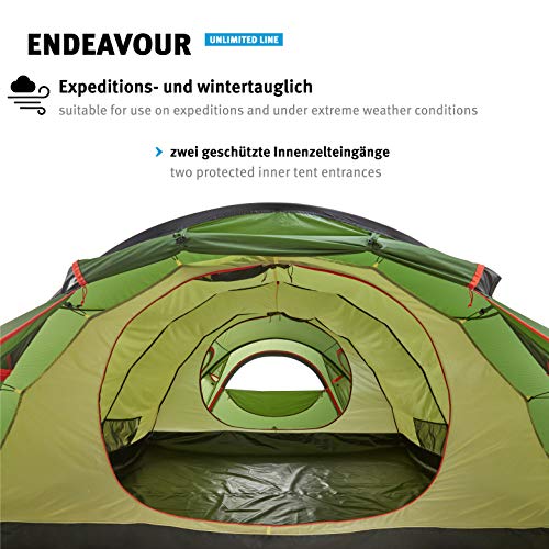 Wechsel Tents Endeavour - Unlimited Line - Tienda de campaña para 4 Personas, Color Verde