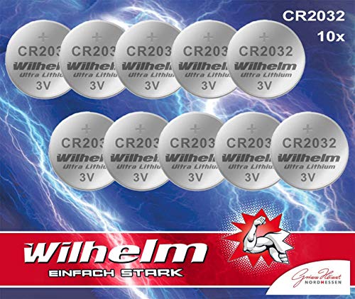 Wilhelm CR 2032, CR 2025, CR 2016 Pila de botón de litio 3 V