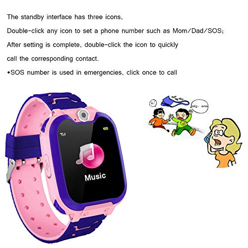 Winnes Relojes Inteligentes para niños, Relojes Inteligentes con música, Regalos de Juegos para niñas de 3 a 12 años(Sin función GPS)