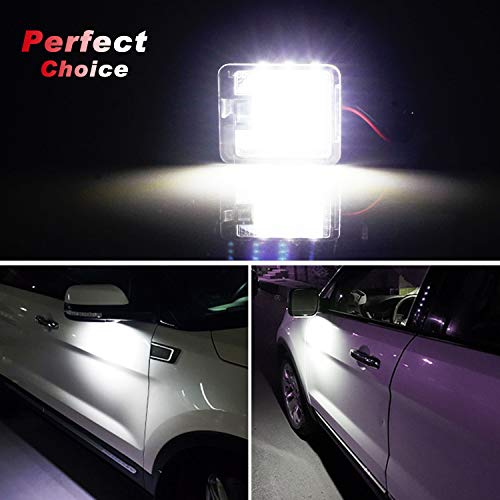 WinPower LED Charco Luces Espejo Retrovisor Lámpara 6000K Blanco Sin errores Compatible con Ford Kuga MK2 MK3/ C-Max/S-Max/Mondeo/Escape/Galaxy, 2 Piezas