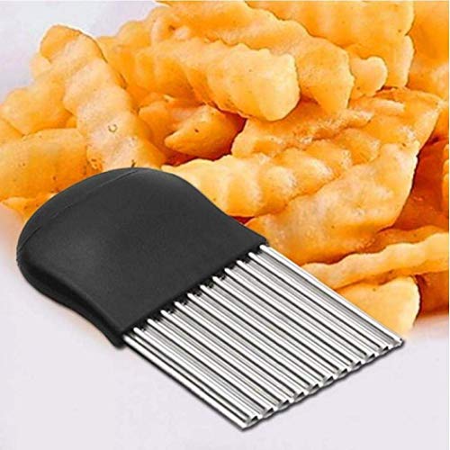 WQF Alemania Ola Arrugada Cebolla Patata rebanadas Cuchillo Arrugado Papas Fritas Ensalada Cuchillo de Corte Corrugado multifunción picado