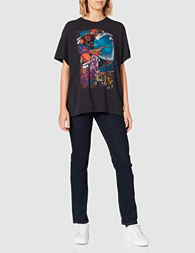 Wrangler Oversized tee Camiseta, Wornblack, S para Mujer