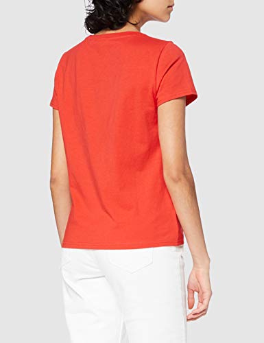 Wrangler Rainbow tee Camiseta, Flame Red, XS para Mujer