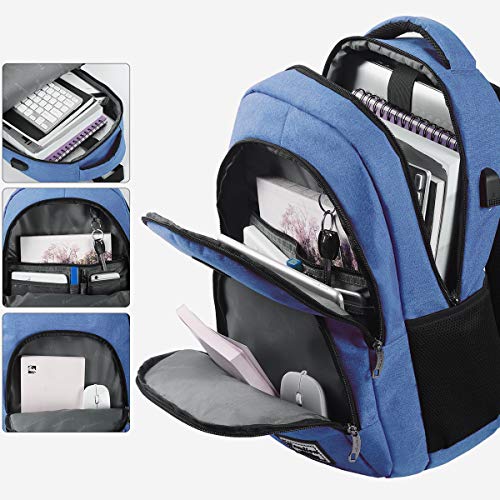 YAMTION Mochila Portatil para Hombre con Puerto de Carga Externa USB para Macbook y Netbook Negocio Escolar -35L