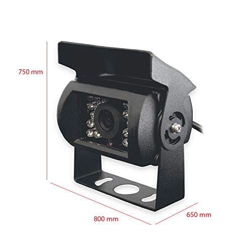 YATEK Cámara visión Trasera o Marcha atrás inclinable con visión Nocturna y Parasol. Camiones, Autobuses, Tractores