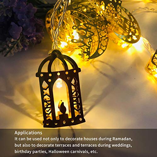 Yezytech Ramadan Eid String Light,3 m musulmán Ramadan String Light,Ramadan Decor Lights Star Party Lights para Ramadan Eid Festival Dormitorio Jardín Decoraciones