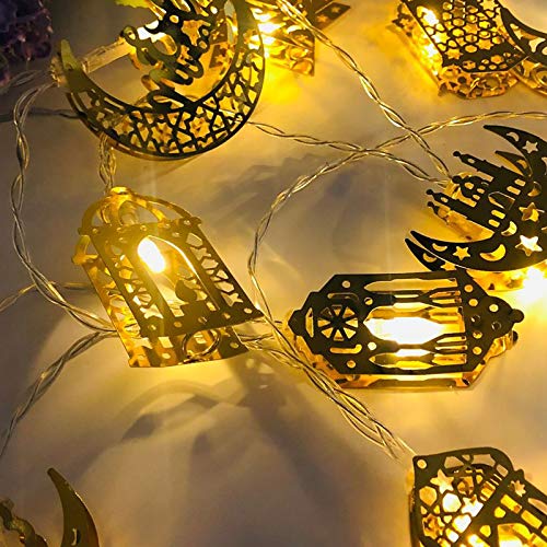 Yezytech Ramadan Eid String Light,3 m musulmán Ramadan String Light,Ramadan Decor Lights Star Party Lights para Ramadan Eid Festival Dormitorio Jardín Decoraciones