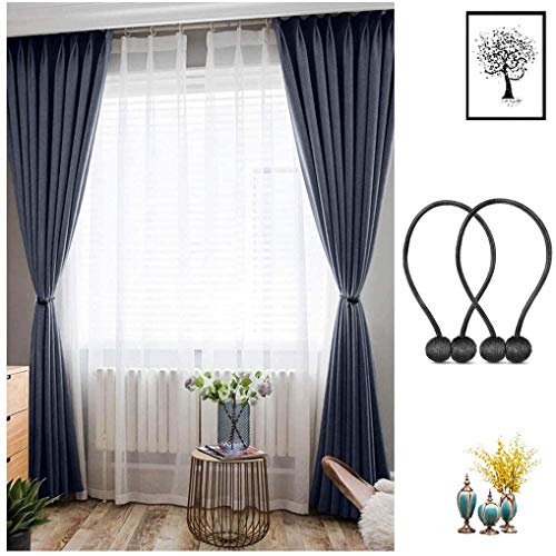 Yicswull Imán para Cortinas con Detalle de Bola de Gancho para Abrazaderas de Cortina, Hebillas Cuerda, Set de 2