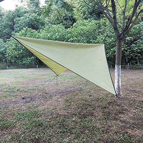 YOUCAI Toldo de Refugio Impermeable Carpa Lluvia Refugio Tarp Vela de Sombra Rectangular Protección Rayos UV para Playa Acampar Picnic Verde del ejército 300x300cm