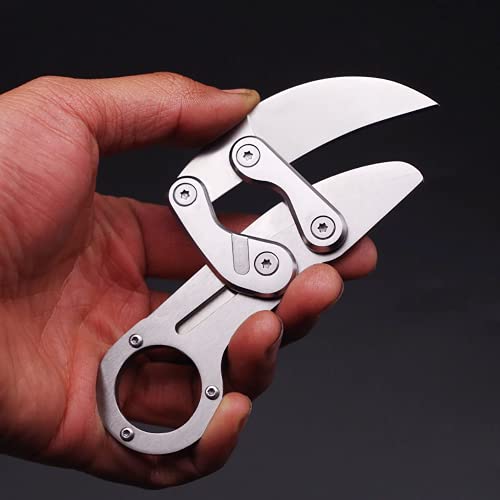 YOWOLF Cuchillo Plegable,Cuchillo bolsillo Excelente Navaja bolsillo de Acero Inoxidable Cuchillo al aire libre para colgar Cuchillo de caza Cuchillos portátile Navaja Táctica Cuchillo cinturón