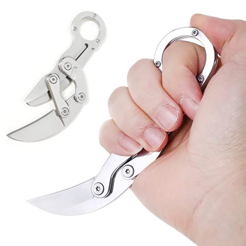 YOWOLF Cuchillo Plegable,Cuchillo bolsillo Excelente Navaja bolsillo de Acero Inoxidable Cuchillo al aire libre para colgar Cuchillo de caza Cuchillos portátile Navaja Táctica Cuchillo cinturón