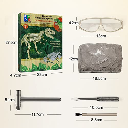 YUDIZWS Kit De Excavación Fósiles Dinosaurio, Juguete De Montaje De Esqueleto De Dinosaurio, Arqueología Y Paleontología Juguetes De Ciencia Stem, Regalo para Entusiastas De La Excavación,Pterodactyl