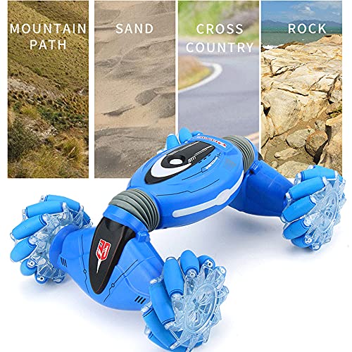 YUMOYA 2.4 GHz Gesture Control Stunt Car, 360 ° Rotation Drift Lateral Driving Off Road Vehicle, One Key Deformation Double Side Monster RC Truck Toy