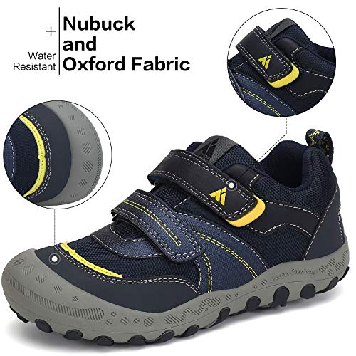 Zapatos Senderismo Niños Antideslizante Zapatillas Trekking Niño Bambas de Montaña para Niña Azul Oscuro Gris 28 EU