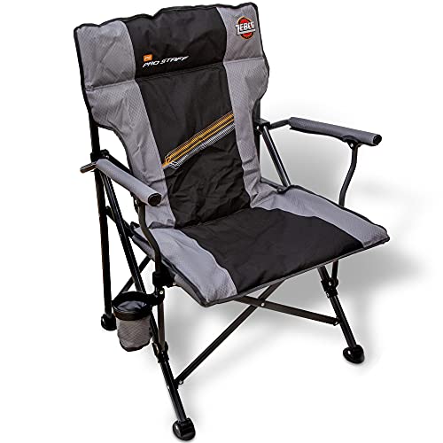 Zebco Pro Staff Supreme - Silla (42 cm), Color Gris y Negro