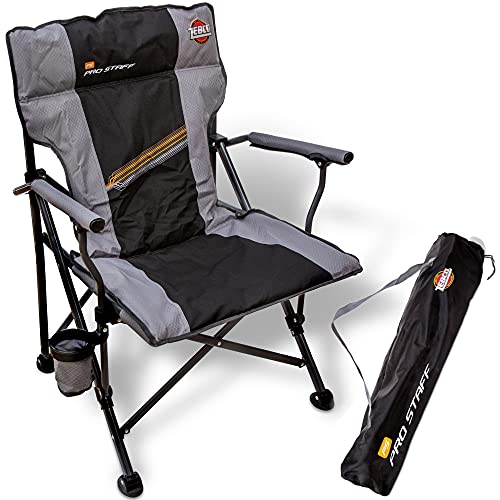 Zebco Pro Staff Supreme - Silla (42 cm), Color Gris y Negro