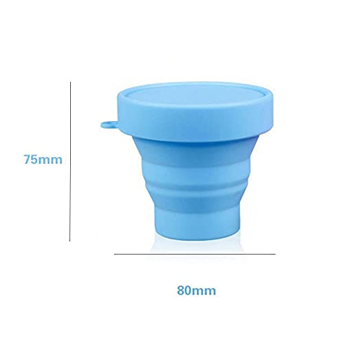 Zhioudz 3 Piezas de Taza de Viaje de Silicona Plegable, 170 Ml Plegable Copa de Viaje de Silicona, Copa de Viaje Plegable Reutilizable, Para Picnics, Excursiones Al Aire Libre (Rosa, Azul, Verde).