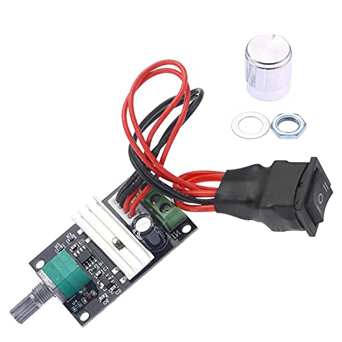 ZHITING DC Motor Speed Control Controller 6V 12V 24V 3A DC Controlador de Velocidad del Motor PWM de Control del Motor deVelocidadAjustable Interruptor Reversible Regulador 1203BB