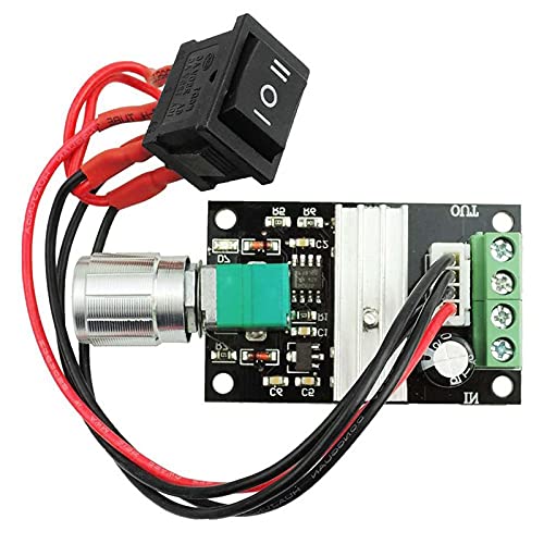 ZHITING DC Motor Speed Control Controller 6V 12V 24V 3A DC Controlador de Velocidad del Motor PWM de Control del Motor deVelocidadAjustable Interruptor Reversible Regulador 1203BB