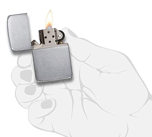 Zippo 1941 Replica Mechero, Metal, Brushed Chrome, 3,5x1x5,5 cm