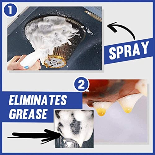 ZZYDSG Kitchen All-Purpose Bubble Cleaner, Foam Spray Grease Cleaner,(100ml*2) Kitchen Grease Rinse Deep Cleaning Spray, for Hood, Pots, Grill, Sink