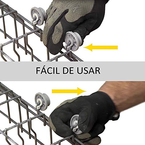 165314 Lavavajillas Ruedas Cesta Inferior Poweka Compatible con Lavavajillas Bosch Siemens Neff Reemplace AP2802428 PS3439123 (4 Piezas)