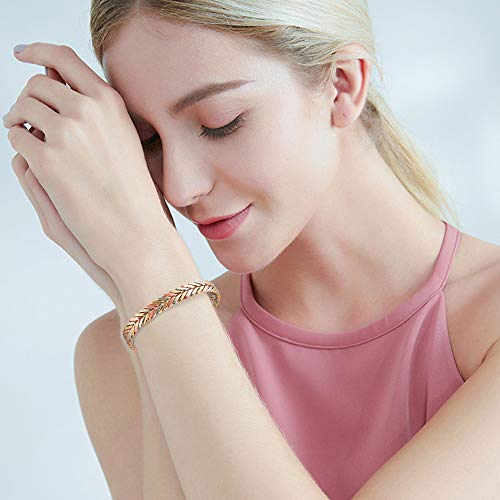 2 brazaletes de cobre puro 99,9%, tres pulseras para hombres y mujeres con imanes regalo del día de la madre