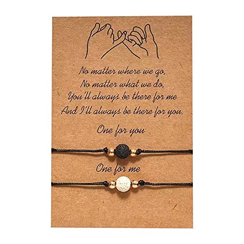 2 pulseras de amistad para madre e hija. Pulsera de cuerda hecha a mano. Pulseras de pareja de amistad a larga distancia, promesas, regalo para la pulsera, regalo de cumpleaños