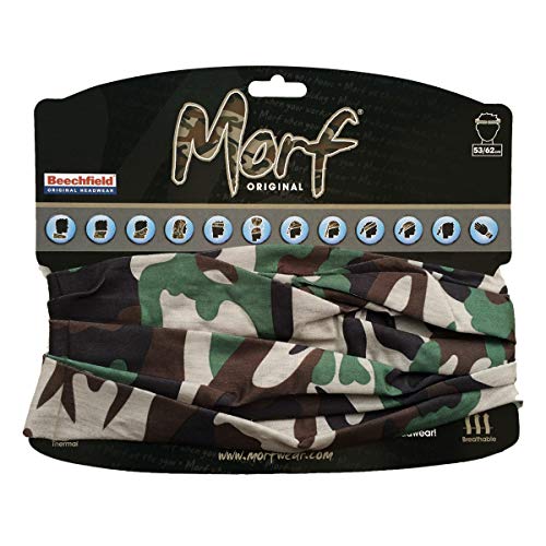 2 x Camuflaje Braga de Cuello Térmica - 100% Poliéster Microfibra - Tejido transpirable - Hombre/Mujer (Unisex) Neckwarmer (Jungle Camuflaje)