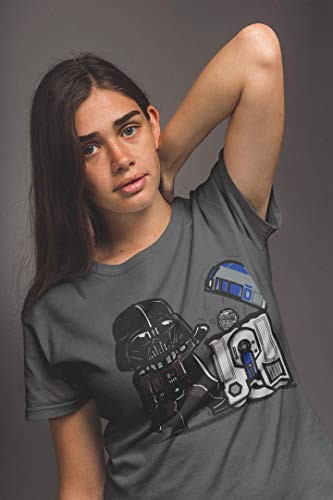 209-Camiseta Robotictrashcan (L,Gris Oscuro)