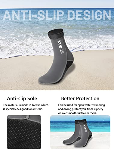 3mm Escarpines Neopreno, Calcetines de Neopreno de Hombres y Mujeres, Calcetines Antideslizantes Térmicos Calcetín para Buceo, Snorkel y Deportes acuáticos