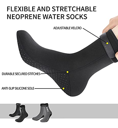 3mm Escarpines Neopreno, Calcetines de Neopreno de Hombres y Mujeres, Calcetines Antideslizantes Térmicos Calcetín para Buceo, Snorkel y Deportes acuáticos