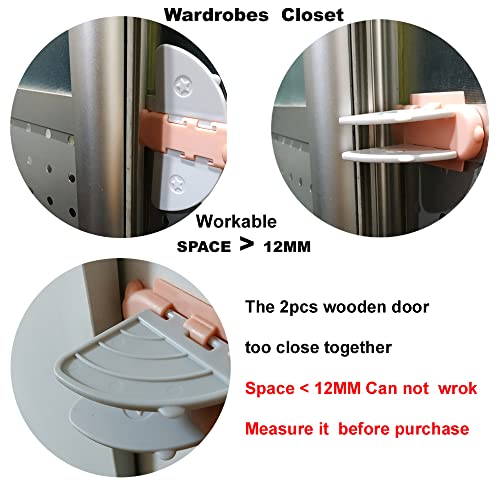 3PCS Cerradura de puerta corredera Seguridad Niño a prueba de bebés Armarios Ventanas Cerradura de ventana corredera Cerraduras de puerta de armario corredera ducha Puertas correderas vidrio gabinete