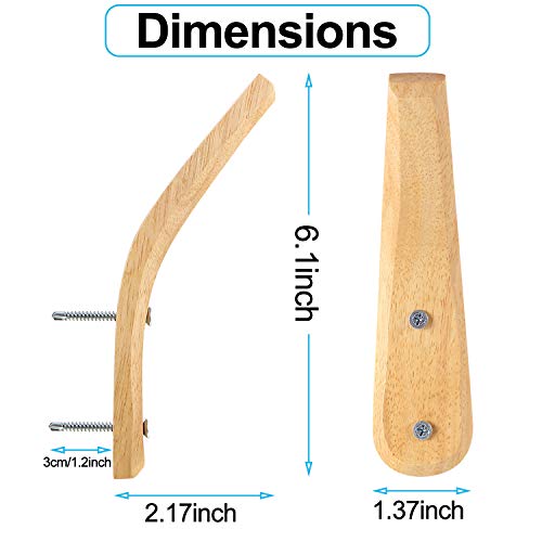 4 Piezas Ganchos de Abrigo de Madera Colgador de Pared de Madera Natural Montado en Pared Perchero de Almacenamiento de Montaje en Pared en Forma de V Simple Moderno para Colgante Toalla Gorro