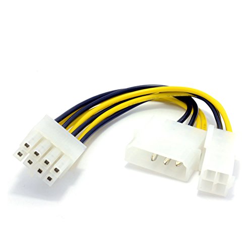 4 Pines ATX & 4 Pines LP4 Molex a 8 Pines EPS Energía Adaptador Cable