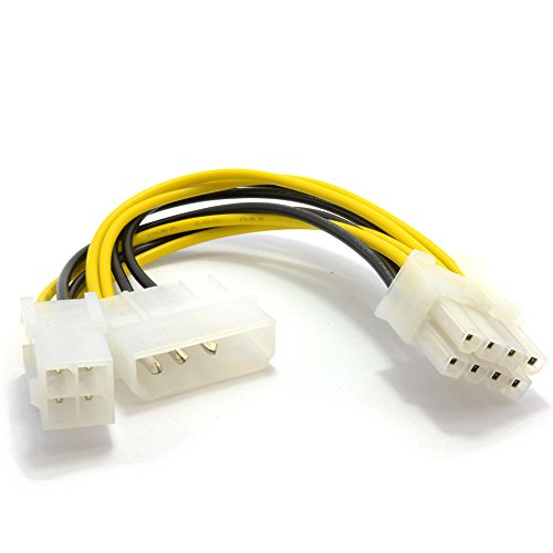 4 Pines ATX & 4 Pines LP4 Molex a 8 Pines EPS Energía Adaptador Cable